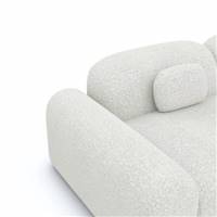 Buccana canapé 2 places en tissu bouclé blanc
