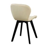 Elovare chaise velours matelassé crème enveloppante