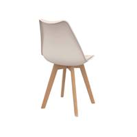 Anabelle chaise scandinave beige et bois clair