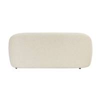Coppa canapé 2 places en tissu bouclé blanc avoine asymétrique
