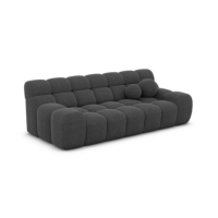 Boon canapé 3 places en tissu texturé gris anthracite