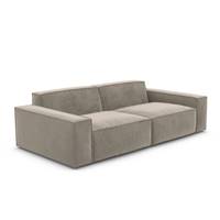 Stacele canapé 3 places en velours beige foncé