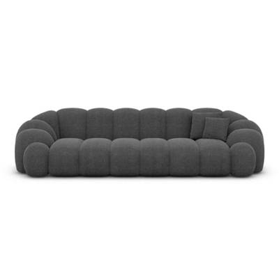 Dolban canapé 4 places en tissu texturé gris anthracite
