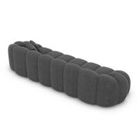 Dolban canapé 4 places en tissu texturé gris anthracite