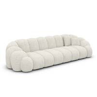 Dolban canapé 4 places en tissu bouclé blanc