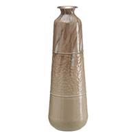 Glide vase en métal beige effet marbré H84cm