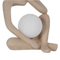 Lampe de table sable femme en résine