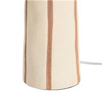 Talya lampe de table en céramique et abat-jour tissu style éventail beige H41.5c