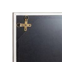 Antic miroir mural type fenêtre industrielle 12 carreaux bois blanc H120cm