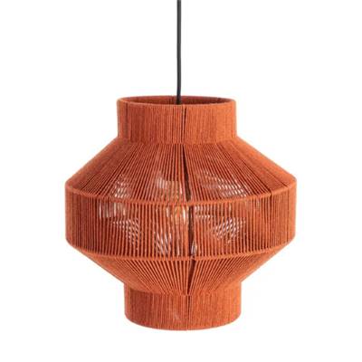 Razzo suspension en corde de papier orange style lampion H28,5cm