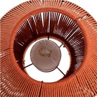 Razzo lampe de table en corde de papier orange H26cm