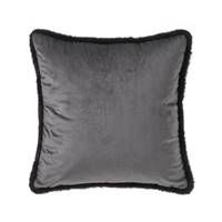 Kay coussin en velours motif léopard gris 45x45