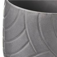 Terra cache-pot gris feuille H12,8