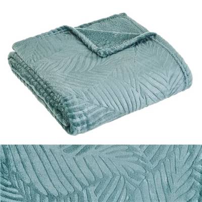Zoa plaid en flanelle relief vert 130x160