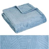 Zoa plaid en flanelle relief bleu 130x160