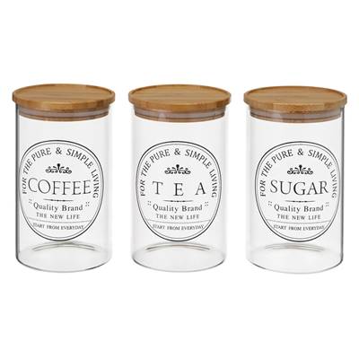 Partage bocaux de cuisine borosilicate et bambou