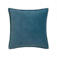 Burn coussin velours bleu 45x45