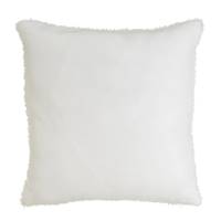 Sherpa coussin bouclé velours naturel 45x45