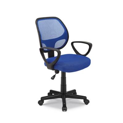 Hippa chaise de bureau classique bleu réglable à roulettes