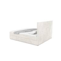 Paollo lit boxspring 160x200 avec rangement en velours sable et surmatelas