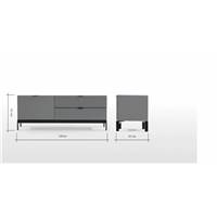 Marcell meuble TV gris