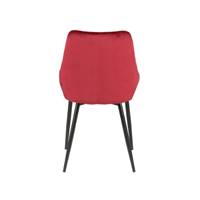Bari chaise en velours rouge