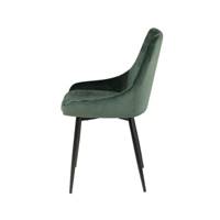 Bari chaise en velours vert sapin
