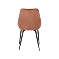 Bari chaise en velours marron
