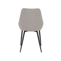 Bari chaise en tissu gris clair