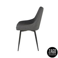 Bari chaise en tissu gris foncé