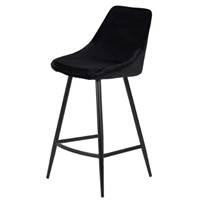 Bari chaise de bar velours noir H74cm