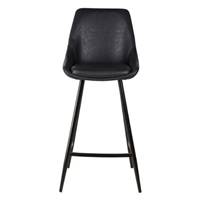 Bari chaise îlot central en PU noir H67