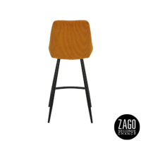 Bari chaise de bar en velours côtelé jaune curry H67