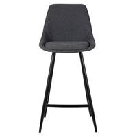 Bari chaise ilôt central tissu gris foncé H67