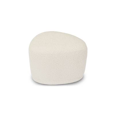 Arthur pouf en tissu bouclé écru