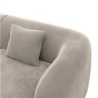 Taigano canapé 2 places en velours beige foncé