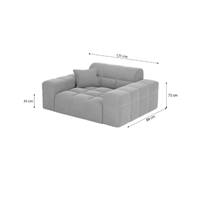 Lodce fauteuil 1 place en velours beige foncé
