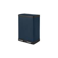 Colter poubelle tri sélectif 2 bacs bleu foncé