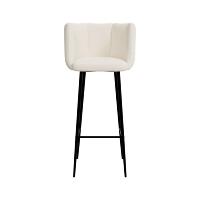 Lisboa chaise de bar en tissu bouclé beige H75