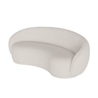 Wallasy canapé 3 places en tissu bouclé blanc