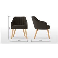 Boltan chaise velours gris