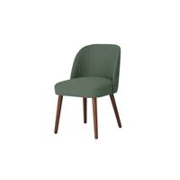Swinton chaise vert darby et bois teinté foncé