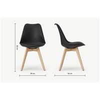 Deon chaise noire et bois