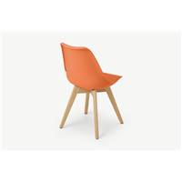 Deon chaise orange et bois