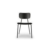 Portimo chaise velours côtelé noir charbon