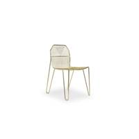 Jyra chaise acier inoxydable teinté laiton
