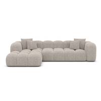 Cotton canapé d'angle gauche en tissu bouclé toffe