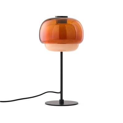 Aljabal lampe de table en verre coloré orange