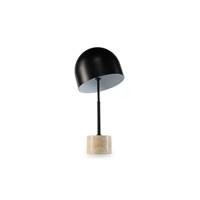 Zambra lampe de table travertin naturel et noir