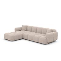 Scala canapé d'angle gauche en tissu texturé beige